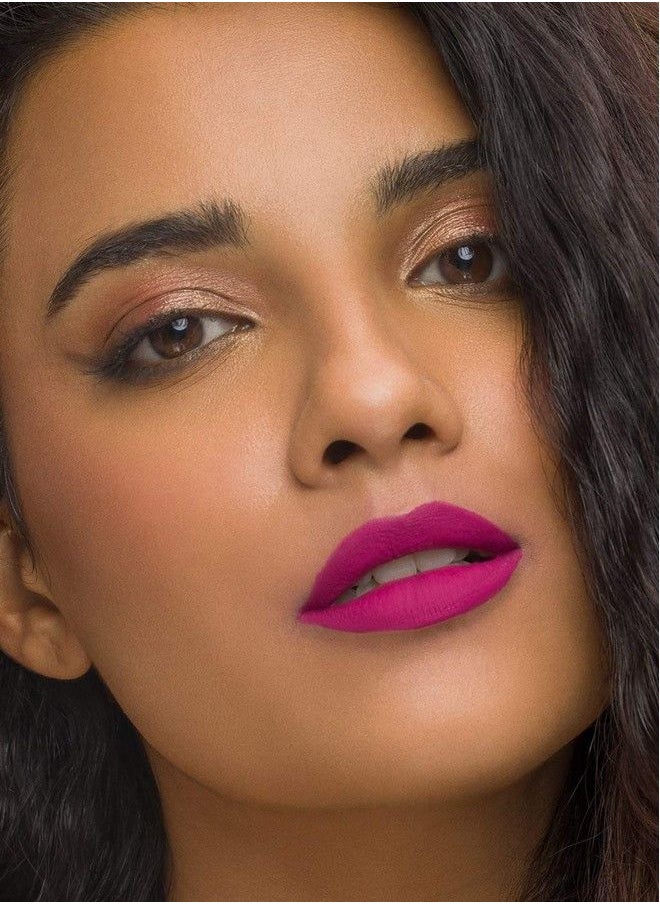 SUGAR Cosmetics - Mettle Liquid Lipstick 02 Vega (Deep Fuchsia) 7 Gms Creamy Lightweight Lipstick Lasts Up To 14 Hours - Image 1