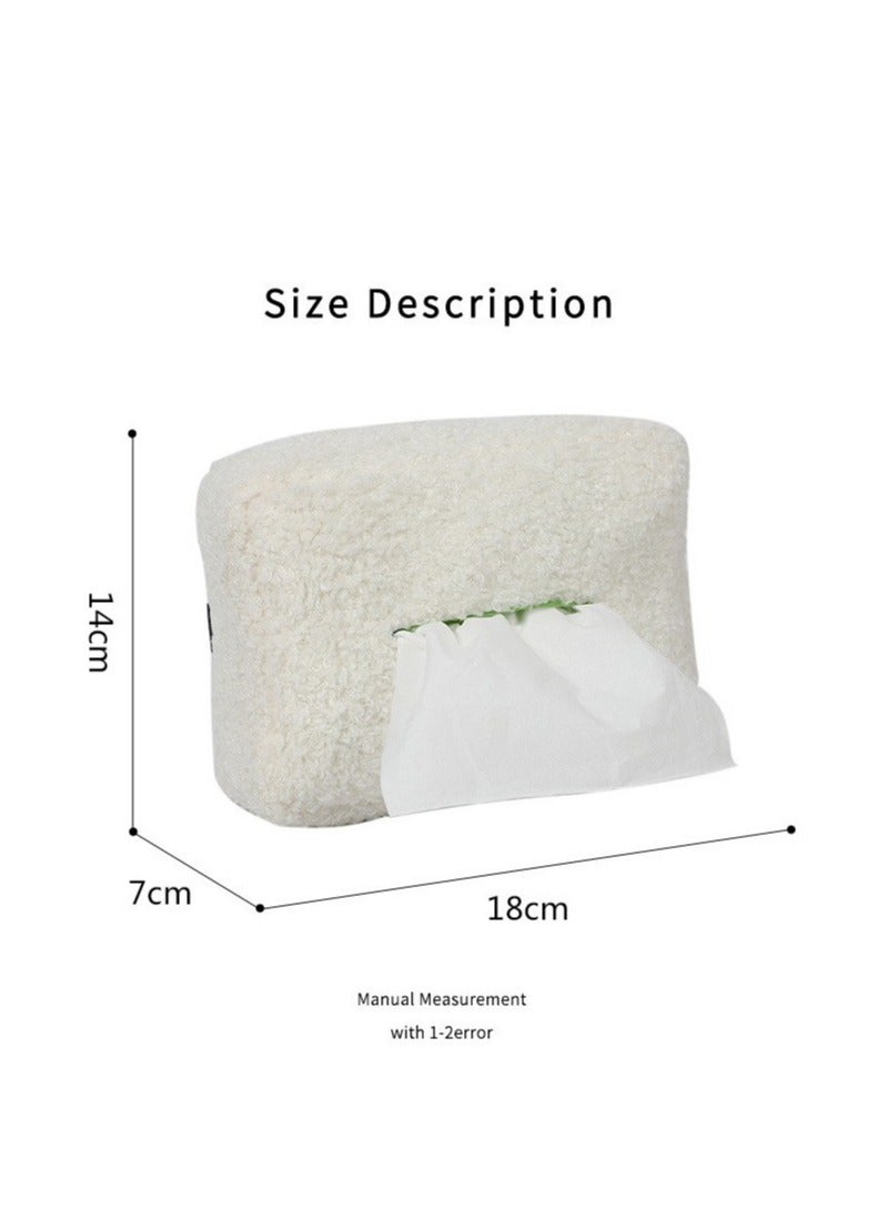 DUNISO Cartoon Car Tissue Holder Hanging Plush Car Decoration Seat Back Tissue Box Extra Large Tissues Box Cover for Car Backseat - Image 2