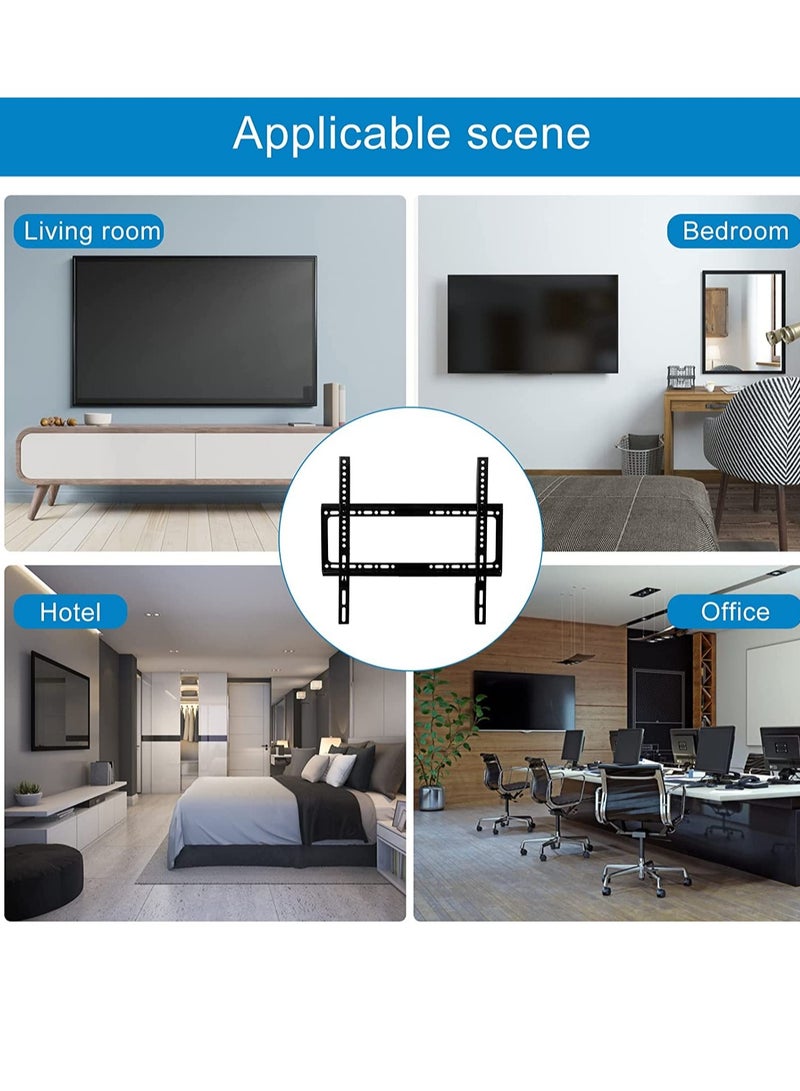 TV Wall Mount 26-63 Inches Ultra Strong Slim Fixed TV Bracket Heavy Duty Ultra Super Strong 50KG TV Wall Mount with Wall Fixing Kit for Flat Curved Screen TV LED, LCD OLED and Plasma 50Kg - Image 5