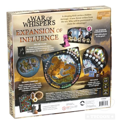 STARLING GAMES A War of Whispers Expansion of Influence 5Player Support New Factions Strategic Board Game Expansion Ages 14 Dark Fantasy Wargame - Image 5