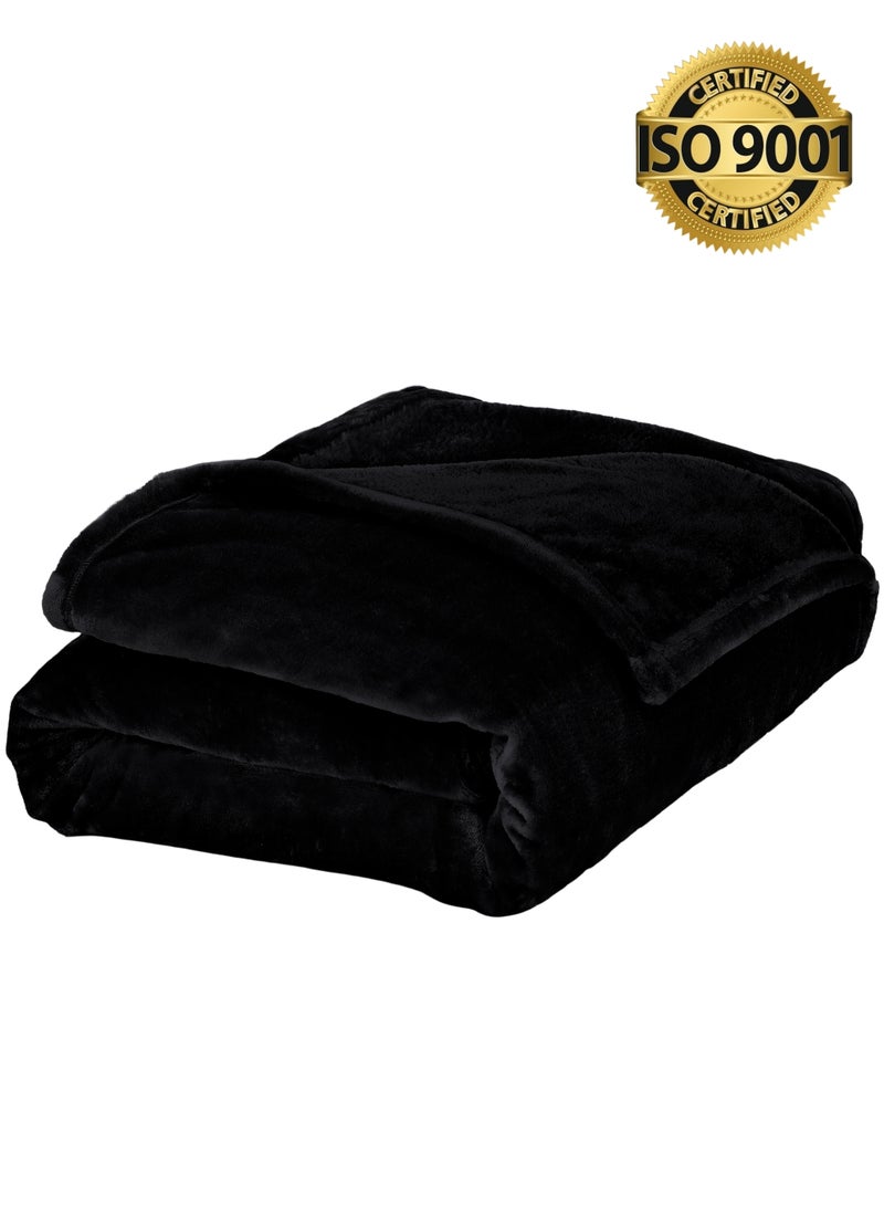 Master Home Textile Lightweight Velvet Blanket, Mora Series, 350GSM, Single Size 230 x 170 cm, Extra Soft All Season Fleece Blanket, Bed And Sofa Blanket - Image 1