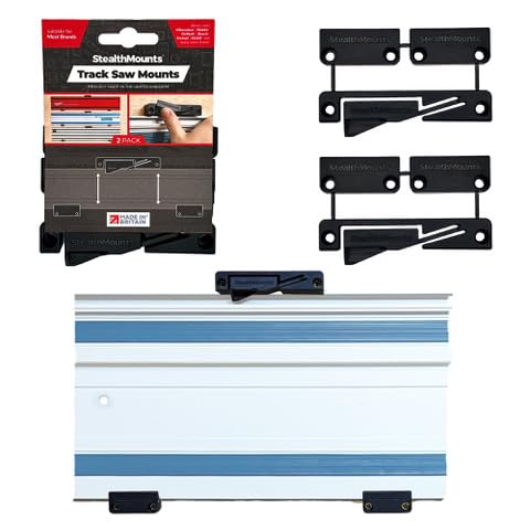 StealthMounts Track Mount - 2 Pack | Track Saw Guide Rail Mount | Track Rack | Track Saw Guide Mount | Track Saw Guide Rail Holder | Track Saw Storage | Track Saw Guide Organizer | Made in the UK - Image 1