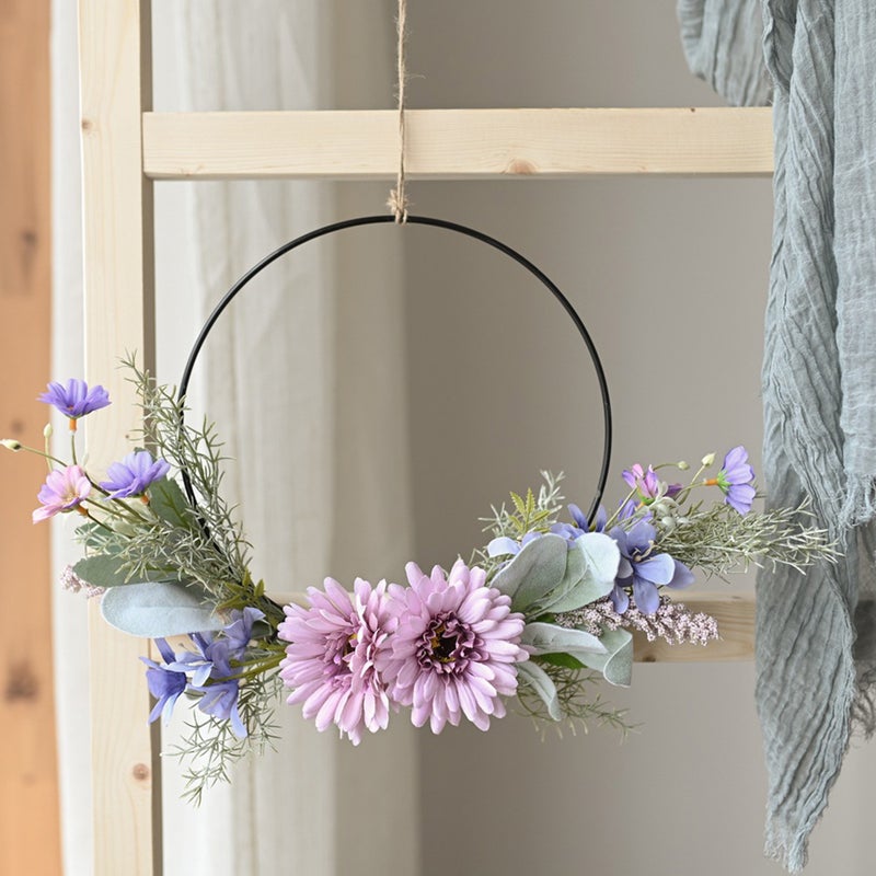 Delicate Wreath Pendant Artificial Wreath Hanging Door Wreath for Wedding - Image 4