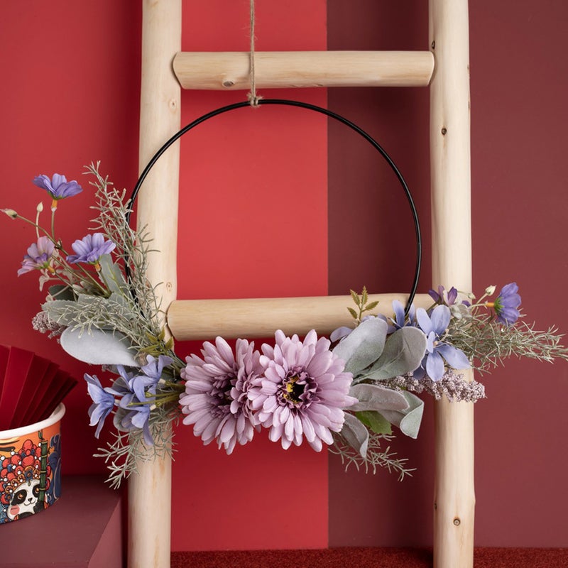 Delicate Wreath Pendant Artificial Wreath Hanging Door Wreath for Wedding - Image 3