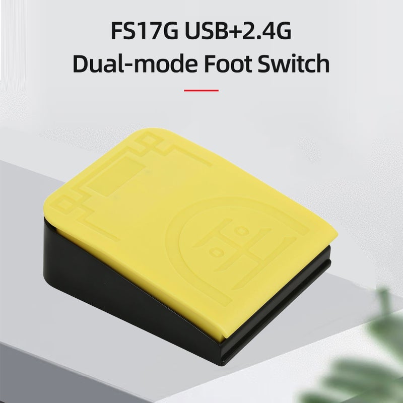 Yellow Multifunctional Foot Pedal: Customizable Key Functions - Mechanical Micro Switch With Crisp Tactile Feedback USB+2.4G Dual-Mode Connection for Gaming, Office Work, Machine Control - Image 5