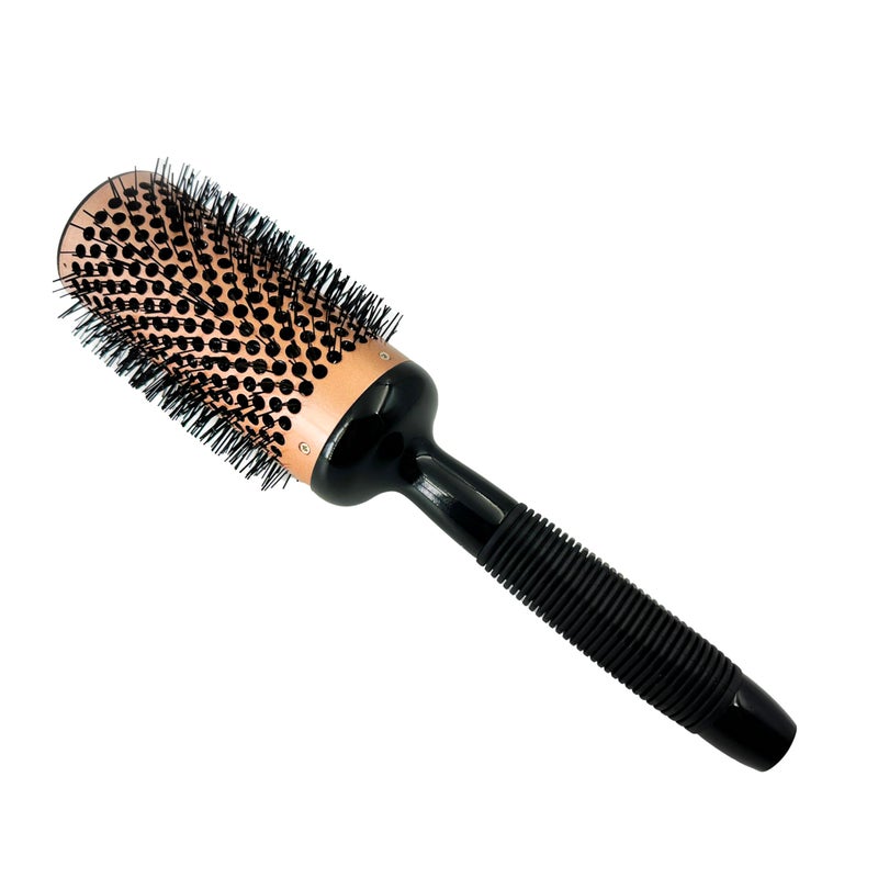 Phillips Brush Luxe Vented Thermal Round 1 Brush - 2.75 inch Diameter Vented Barrel Brush with Heat Retaining Aluminum Core, Sleek Rose Gold & Black Colorway - Image 2