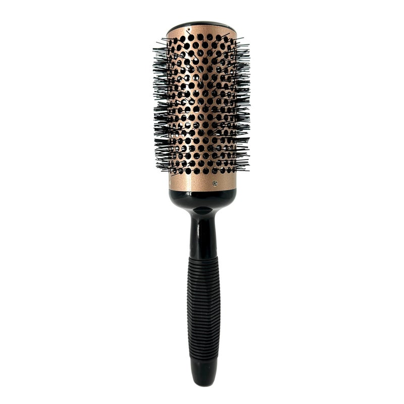 Phillips Brush Luxe Vented Thermal Round 1 Brush - 2.75 inch Diameter Vented Barrel Brush with Heat Retaining Aluminum Core, Sleek Rose Gold & Black Colorway - Image 1