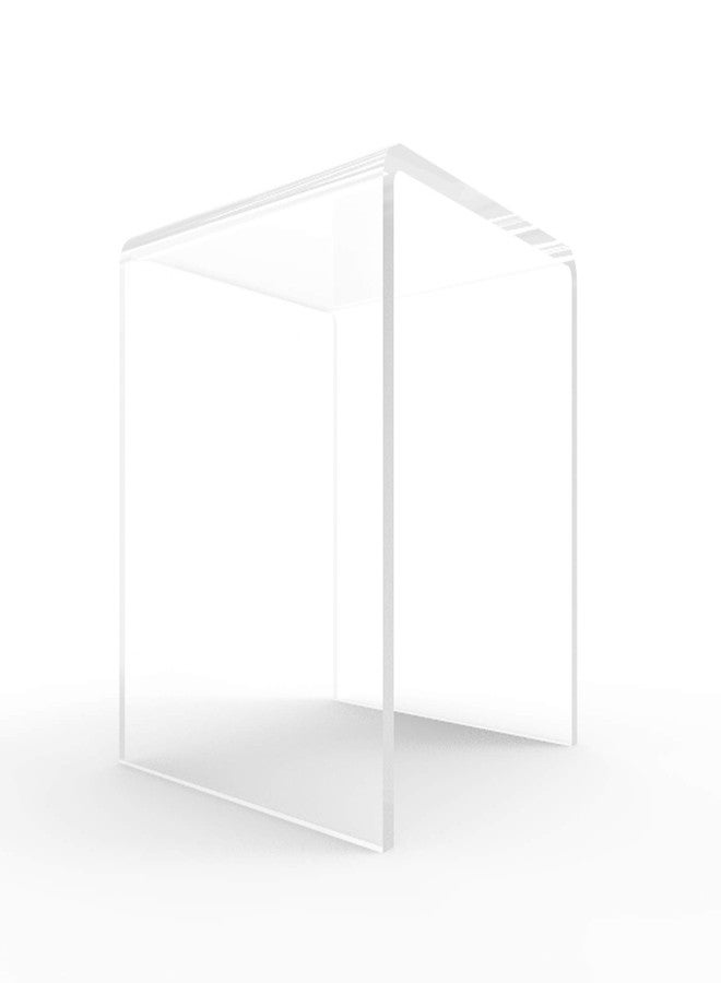 FixtureDisplays® One Riser Combo 7" Cube 3-Sided Clear Plexiglass Pedestal Lucite Acrylic Display Risers Jewelry Showcase Fixtures - 1/8" Thick 16905-7INCH - Image 3