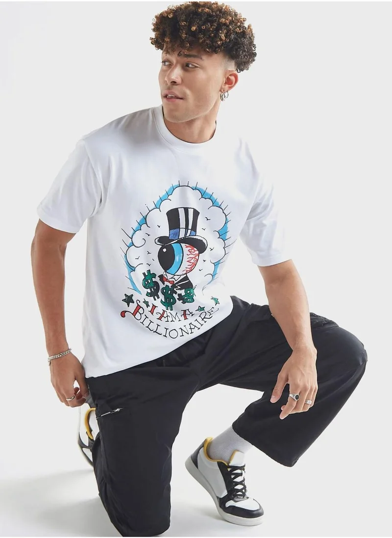 سبلاش فيڤ Graphic Crew Neck T-Shirt