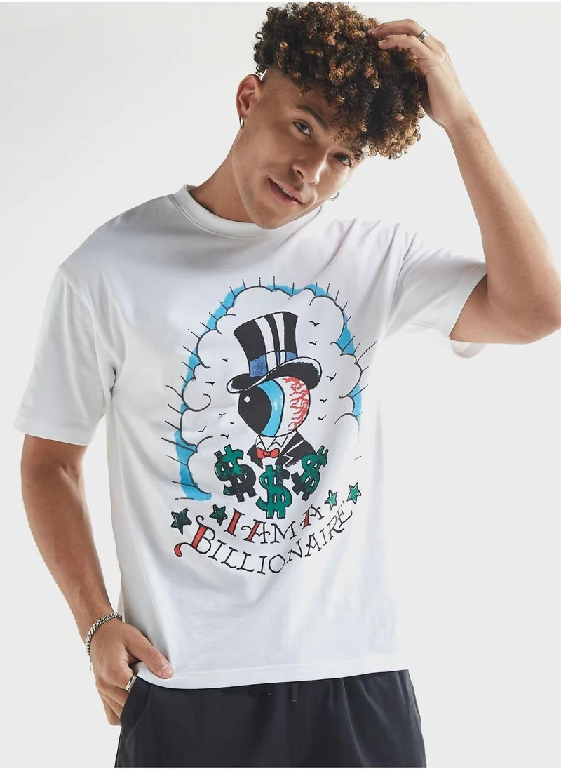 سبلاش فيڤ Graphic Crew Neck T-Shirt