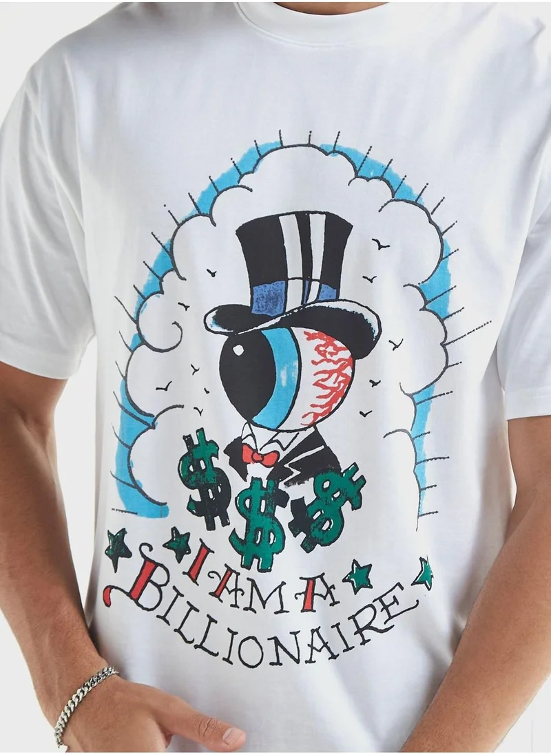 سبلاش فيڤ Graphic Crew Neck T-Shirt