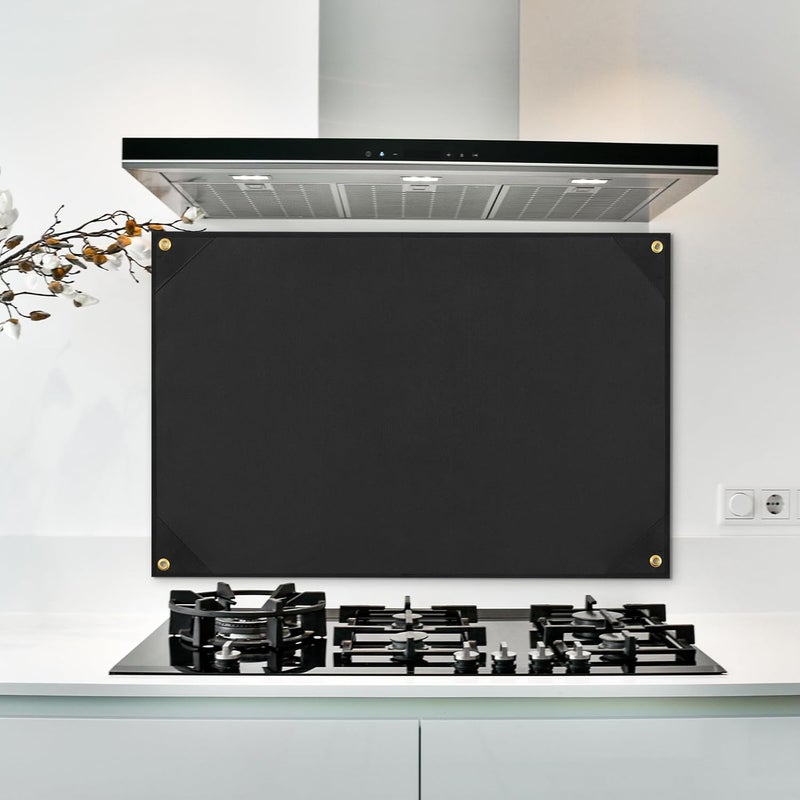 تشونفول 24×36 Inch Stove Backsplash Splatter Guard Range Hood Backsplash Wall Protector for Kitchen Stovetop Wall Easy Installation Fire Extinguishing - Image 1