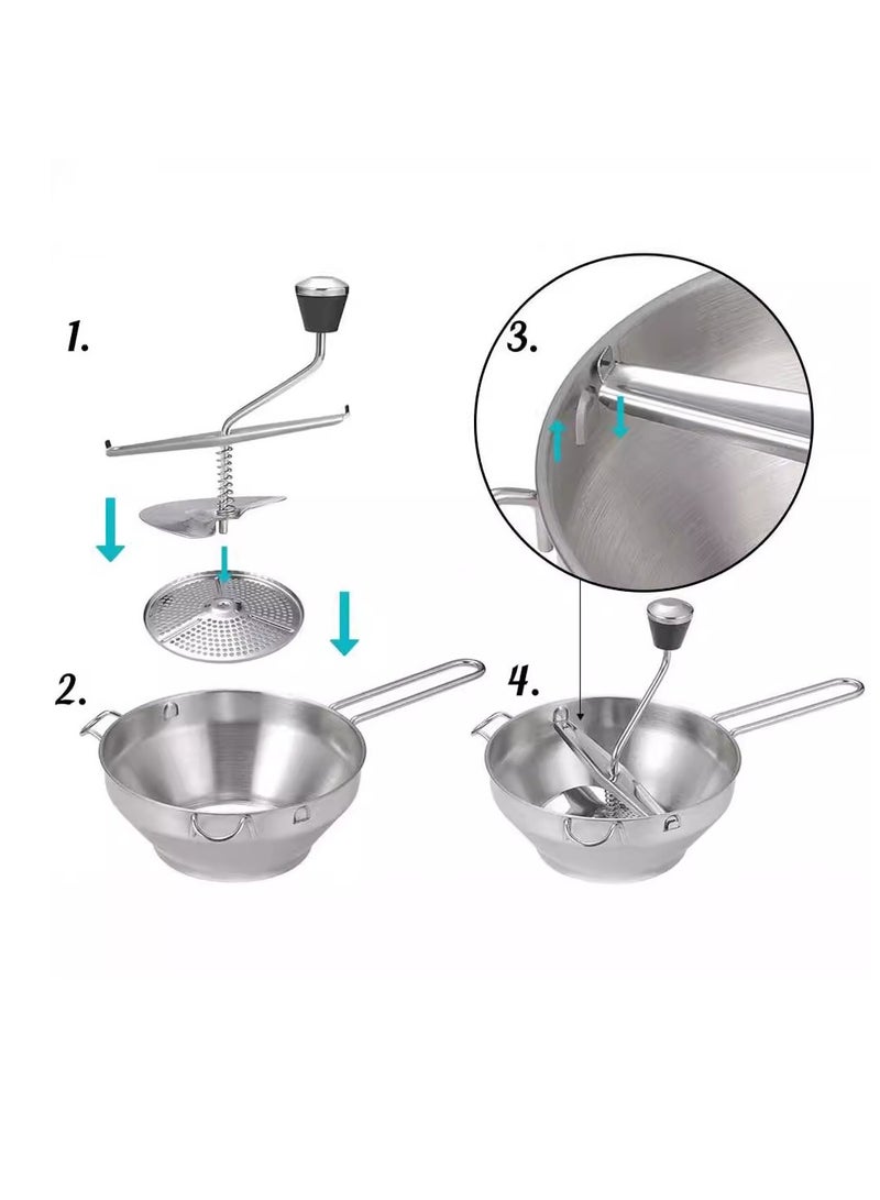 عام الفولاذ المقاوم للصدأ خلاط الطعام ، خلاط المربى ، طاحونة الطين ، الصحافة الطين البطاطا ، الصحافة البطاطا ، طاحونة الطين الخضار والفواكه - Image 2