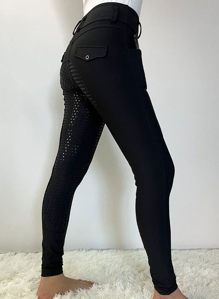 عام مقعد كامل ركوب المؤخرات النساء طماق الفروسية ركوب الخيل الملابس السراويل مع جيوب - Image 1