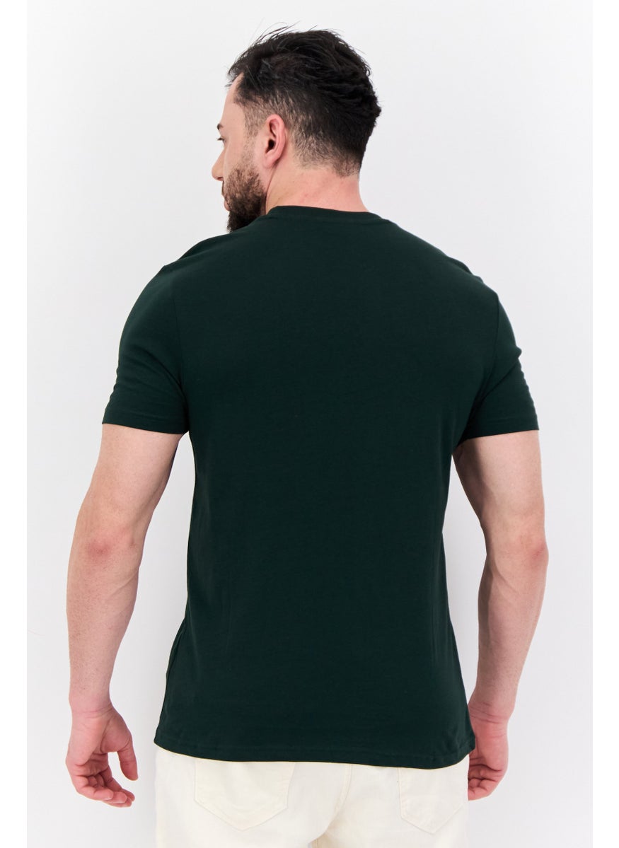 Ben Sherman - Men Crew Neck Short Sleeves Brand Logo T-Shirt, Green - Image 1