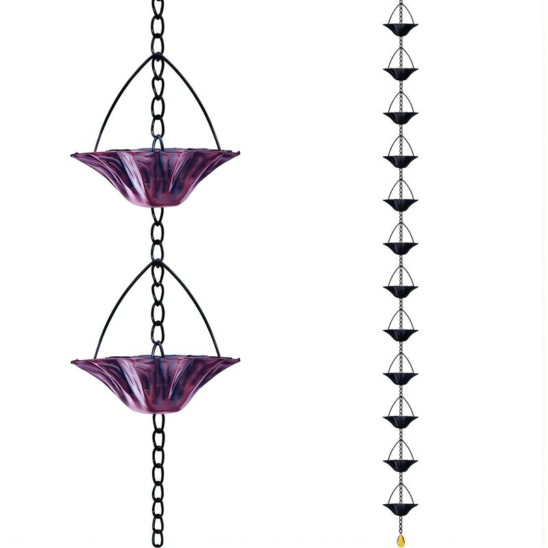 Rain Chain Portable 12 Cups 102 Inch Detachable Camping Event Outdoor Decor - Image 2