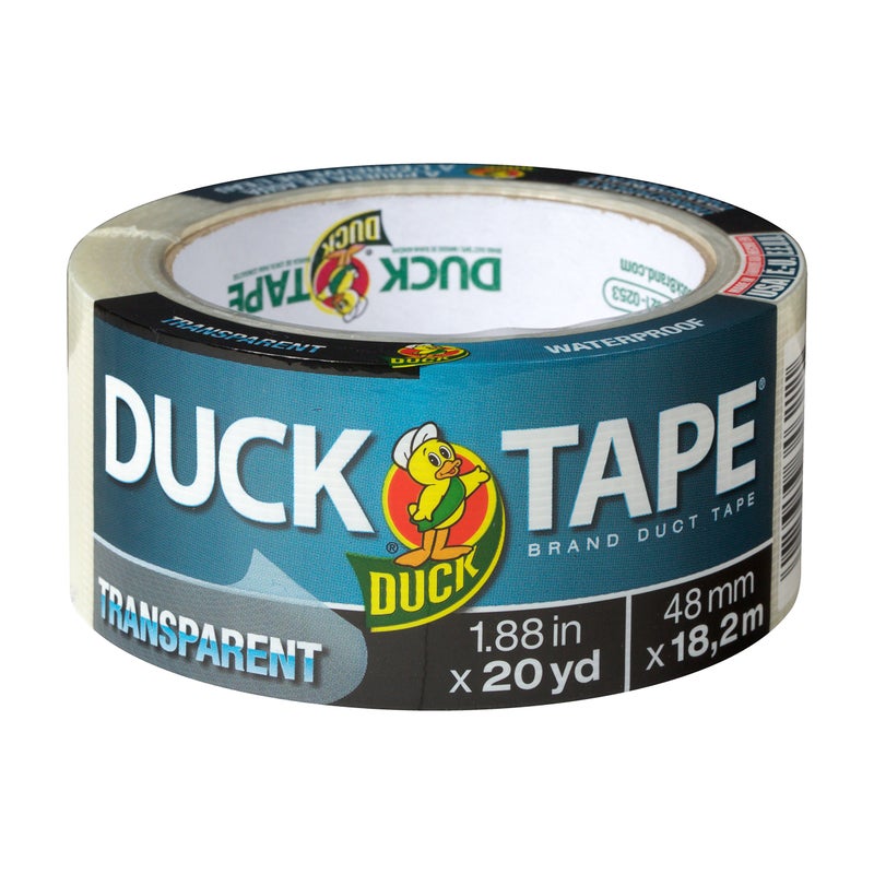 Duck Brand 241414 Single Roll Transparent Duct Tape 188 x 20 yd Clear