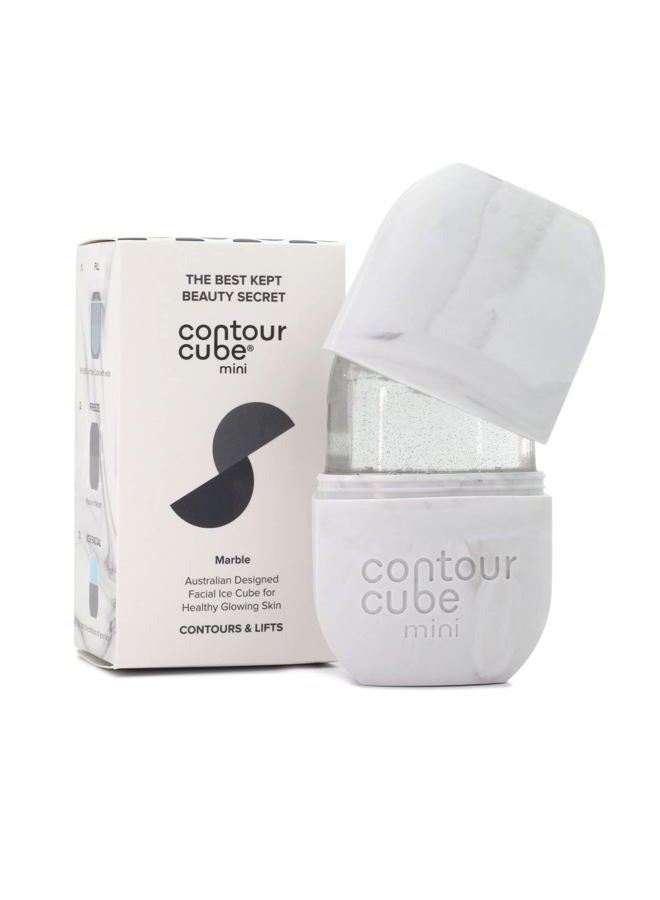 Contour Cube Mini - Revolutionary Ice Roller for Sculpting & De-Puffing - Face Ice Roller & Massager - Ice Mold for Face - Compact Skin Care Tools for Daily Skincare & Travel - Marble - Image 1