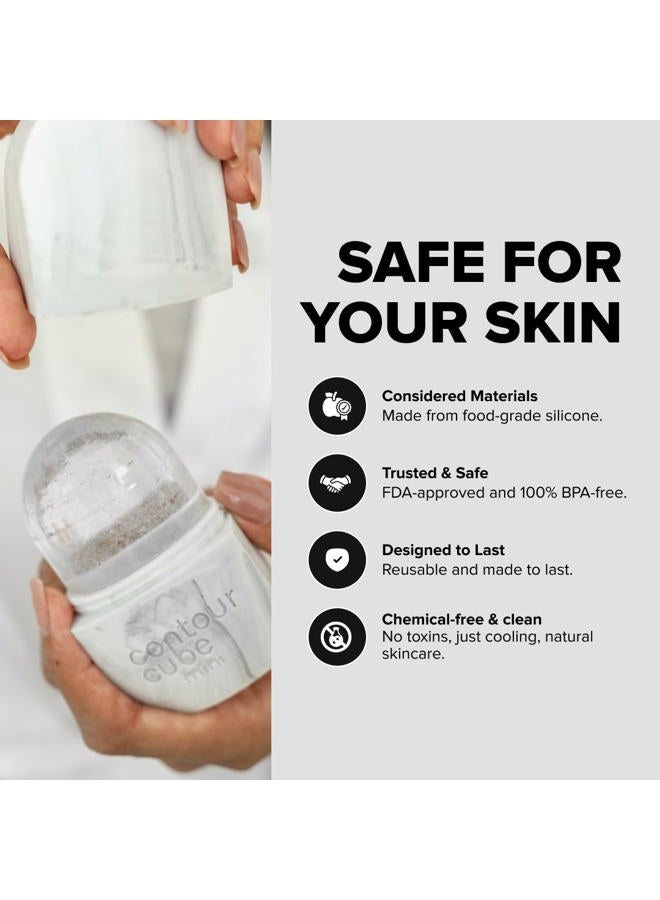 Contour Cube Mini - Revolutionary Ice Roller for Sculpting & De-Puffing - Face Ice Roller & Massager - Ice Mold for Face - Compact Skin Care Tools for Daily Skincare & Travel - Marble - Image 5