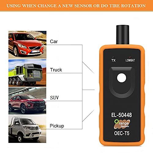 Manybuy EL-50448 Orange TPMS OEC-T5, GM TPMS Relearn Reset Sensor Activation Tool, Tire Pressure Monitor TPM TPS Relearn Tool for GM Series Vehicle - Image 4