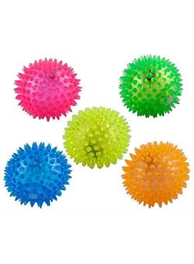 Rubber Led Spiked Ball Dog Chew Toy, Assorted (Set Of 2), 3 Inches - Image 1