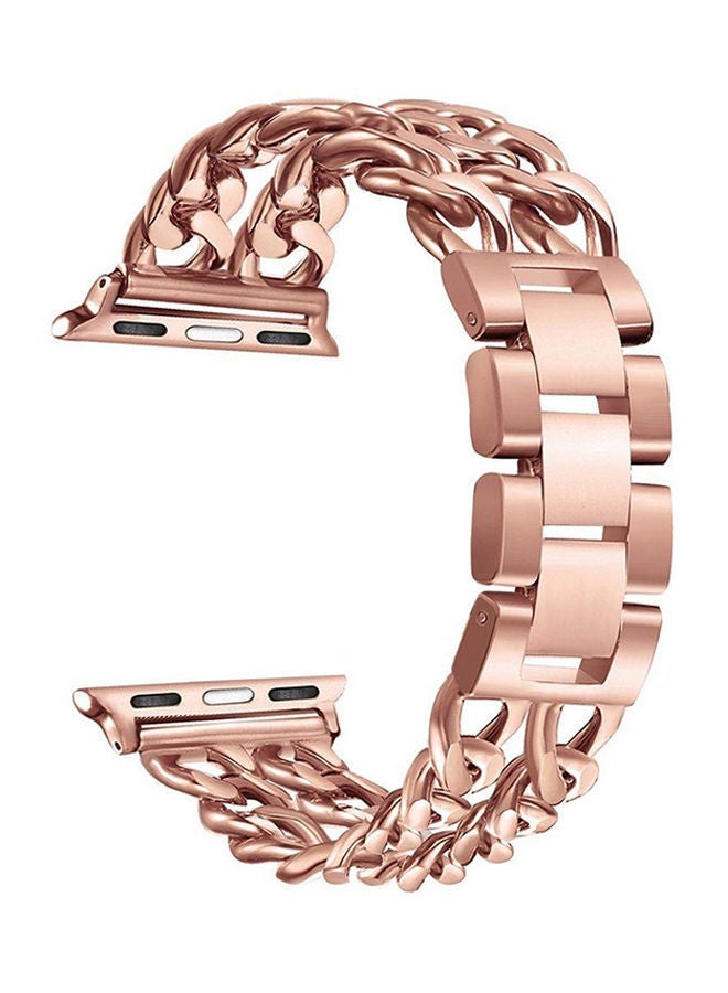 NIBEMINENT Luxury Stainless Steel Replacement Watchband For Apple iWatch Series 1/2 38mm Rose Gold - Image 1