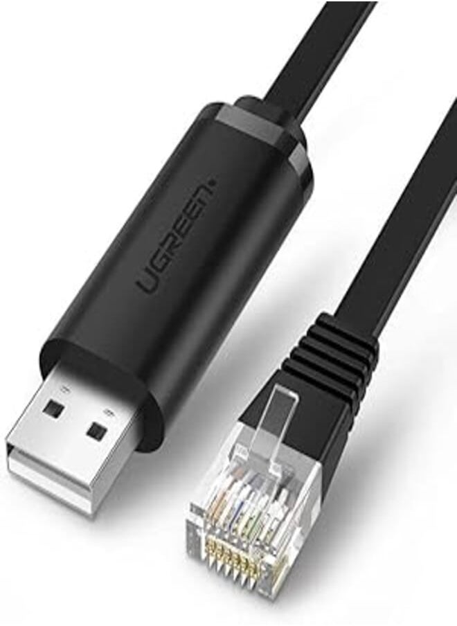 Generic - UGREEN USB 2.0 to RJ45 Console Cable 1.5M Black (50733) - Image 1