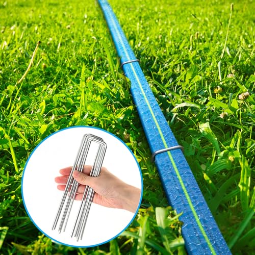 Winisok Sprinkler Hose 100FT, Heavy Duty Watering Hoses, Efficient Irrigation Tubing for Garden Lawn Sprinklers System with 40 Pack Staples - Image 4