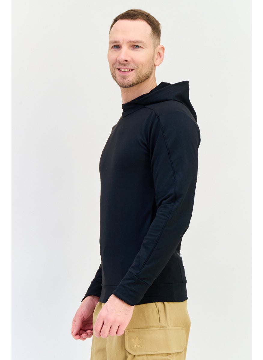 Adidas Men Regular Fit Long Sleeve Outdoor Hoodie, Black  - Image 2