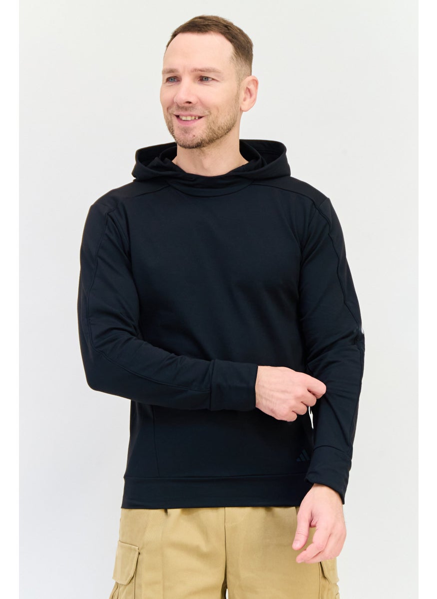 Adidas Men Regular Fit Long Sleeve Outdoor Hoodie, Black  - Image 1