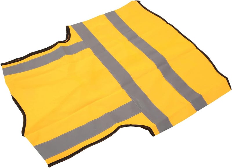 ZJchao Safety Reflective Vest High Visibility Multiple Pockets Zipper Front Work Vest for Construction Traffic Control Outdoor Work Polyester Fiber (Yellow) - Image 3