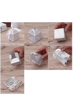 KASTWAVE Boxes for Gift, Favor Box Gift, Box Gift Boxes Wedding Favor Boxes Candy Gift Boxes for Wedding Birthday Baby Bridal Shower Party Favors Supplies 100pcs  - Image 3