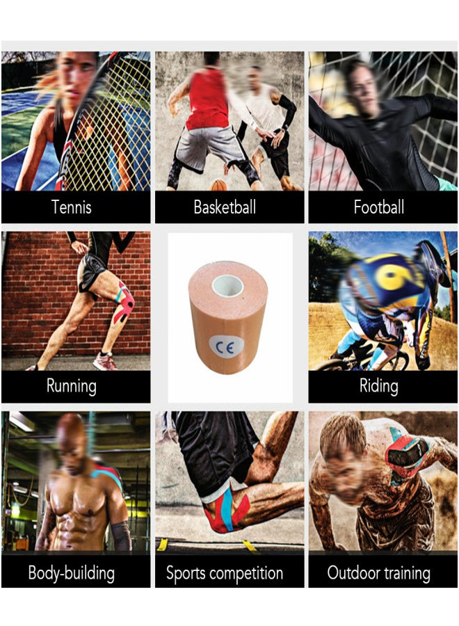 POWERTI 16FT Sports Bandage Anti-allergic Muscle Support Athletic Tape Pain Relief Muscle Tape Shin Splints for Shoulder Knees Elbows - Image 4