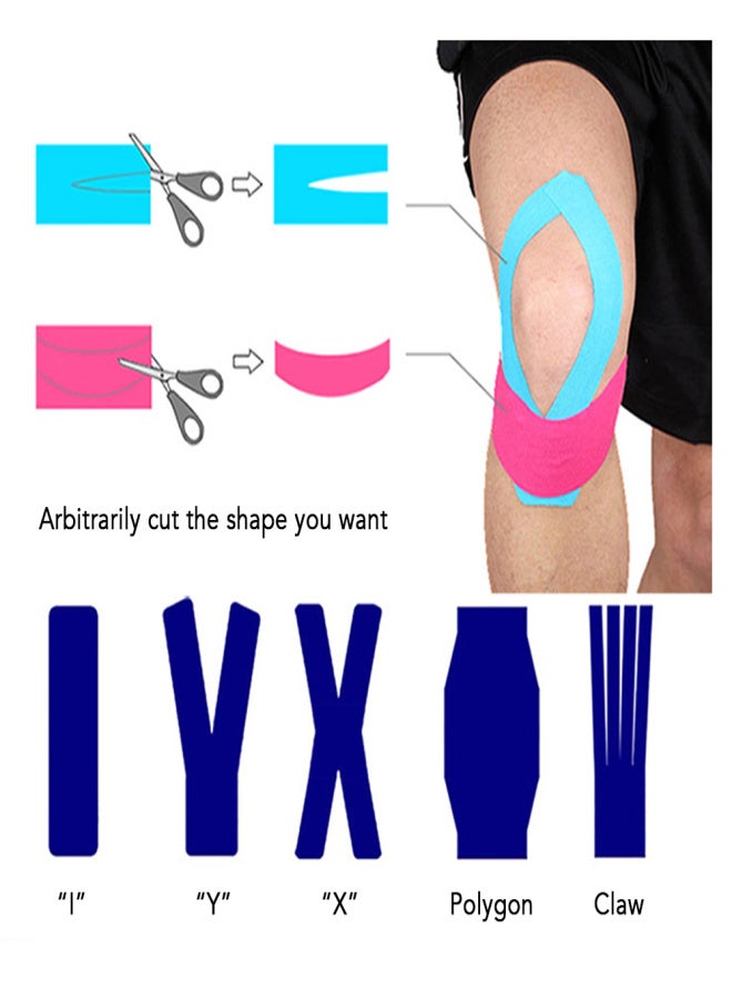 POWERTI 16FT Sports Bandage Anti-allergic Muscle Support Athletic Tape Pain Relief Muscle Tape Shin Splints for Shoulder Knees Elbows - Image 5