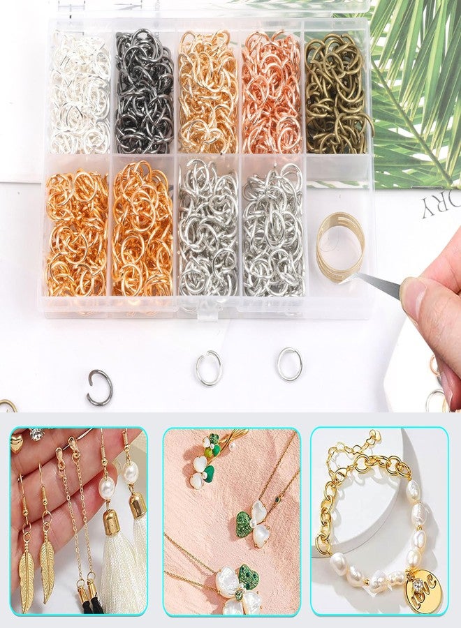 Gmma 1200Pcs 8mm1Box 7 Colors Open Jump Rings for Jewelry Making， Accessories Repair and Craft Projects Making，Keychain (8mm/0.31") - Image 5