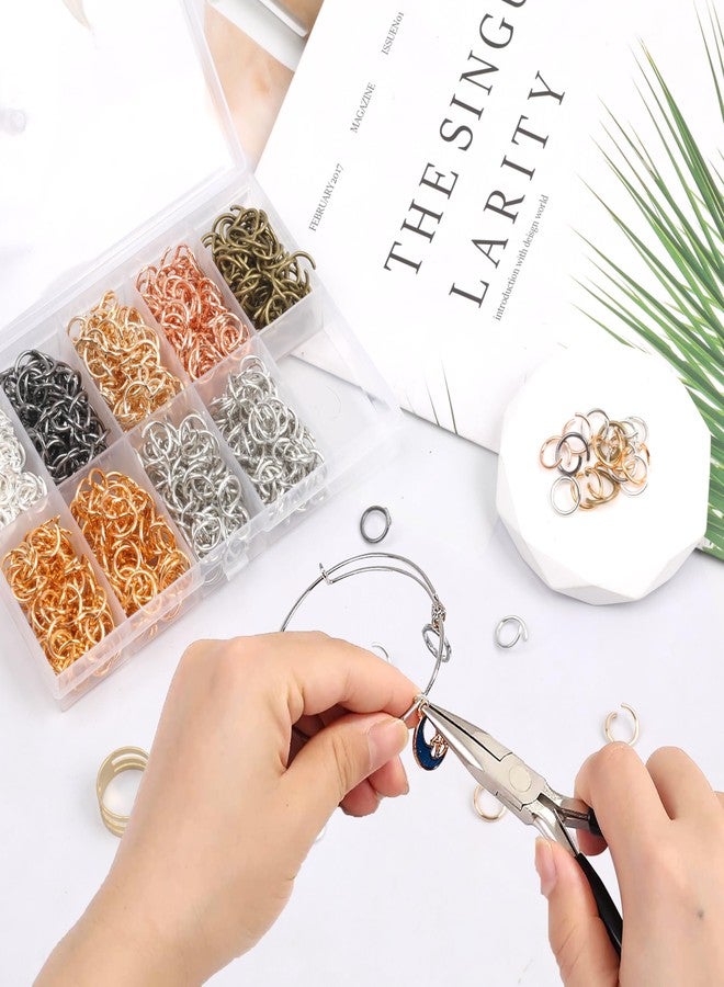 Gmma 1200Pcs 8mm1Box 7 Colors Open Jump Rings for Jewelry Making， Accessories Repair and Craft Projects Making，Keychain (8mm/0.31") - Image 4