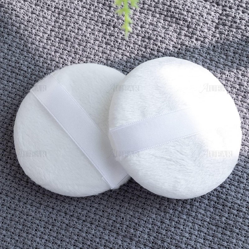 AUEAR 2 Pcs AfterBath Empty Body Powder Container Puff Box with Powder Puff Sifter for Home and Travel Yellow 343 x 236 - Image 5