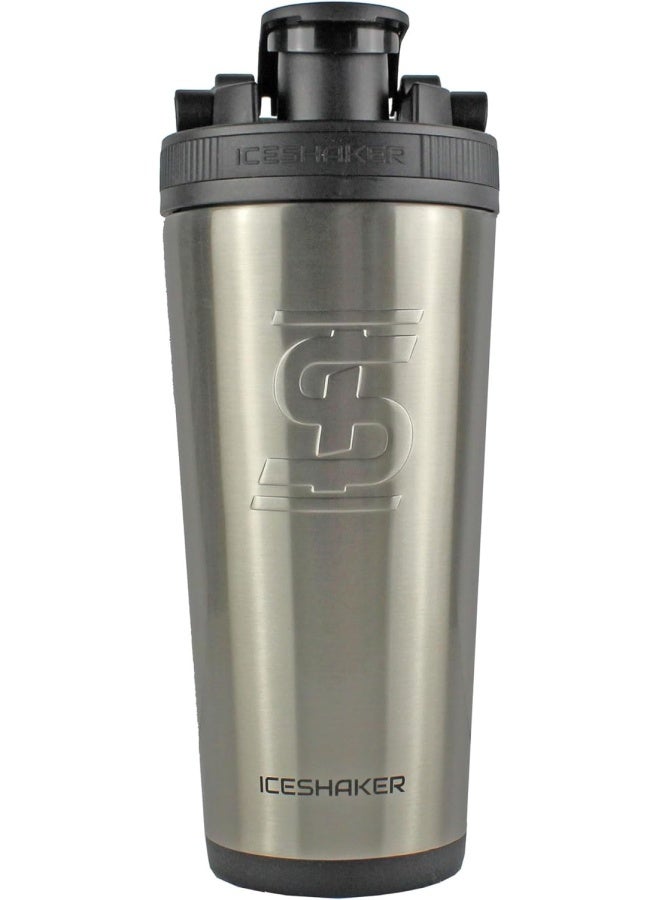 Ice Shaker زجاجة مياه معزولة من الفولاذ المقاوم للصدأ سعة 770 مل مع كوب خلط البروتين - تحمل الثلج لأكثر من 30 ساعة كما هو موضح في Shark Tank - Image 5