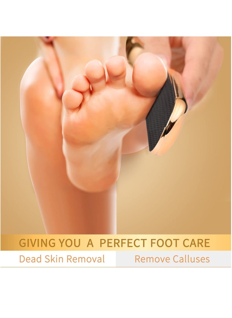 Excefore Glass Foot File for Dead Skin, Foot Callus Remover with Glass Etching Technology, Nano Glass Foot File Heel Scraper, Gently for Foot Pedicure Tools, Wet and Dry Feet, Gold  - Image 5