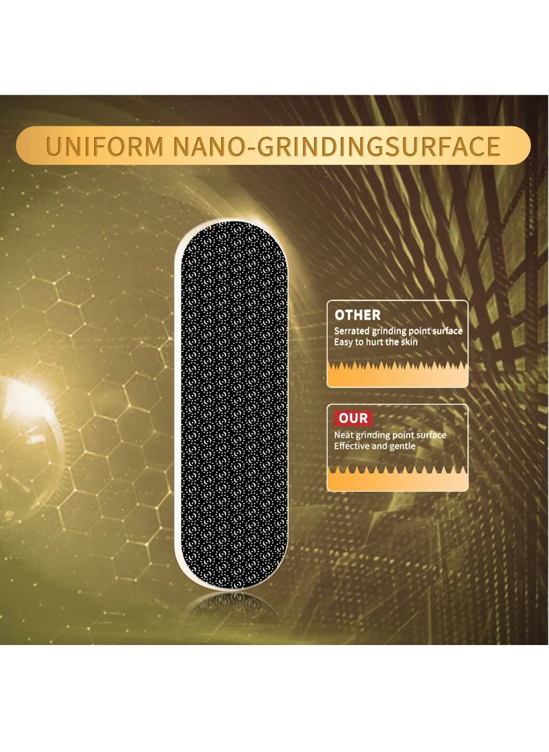 Excefore Glass Foot File for Dead Skin, Foot Callus Remover with Glass Etching Technology, Nano Glass Foot File Heel Scraper, Gently for Foot Pedicure Tools, Wet and Dry Feet, Gold  - Image 3