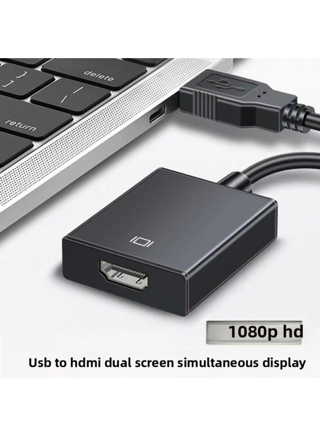 USB To HDMI Same-screen AdaPter Cable USB-hdmi Hd Converter 1080P Audio And Video Driver-free-Color:USB To HDMI Black (actions) - Image 4