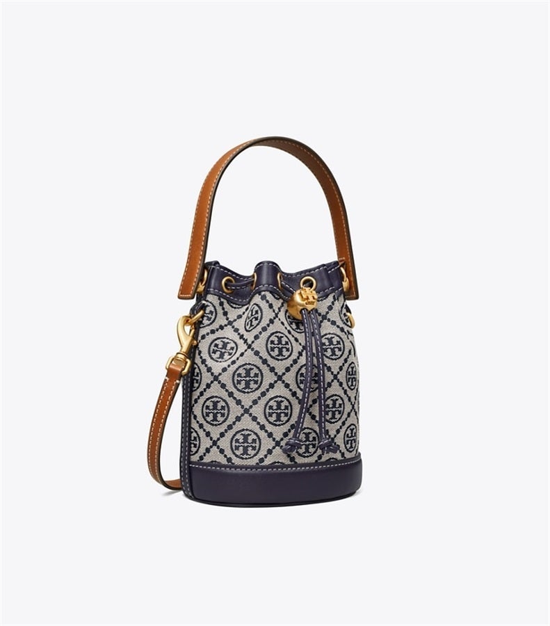Burch TB Women's Mini T Monogram Tote Bag Tory -Navy - Image 4