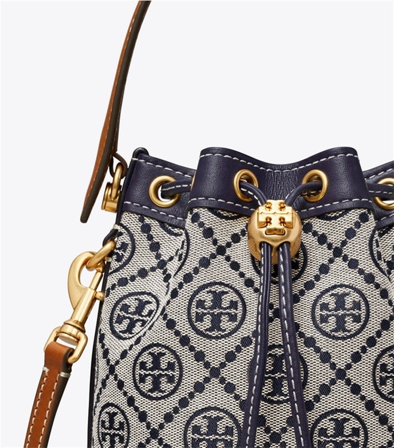 Burch TB Women's Mini T Monogram Tote Bag Tory -Navy - Image 2