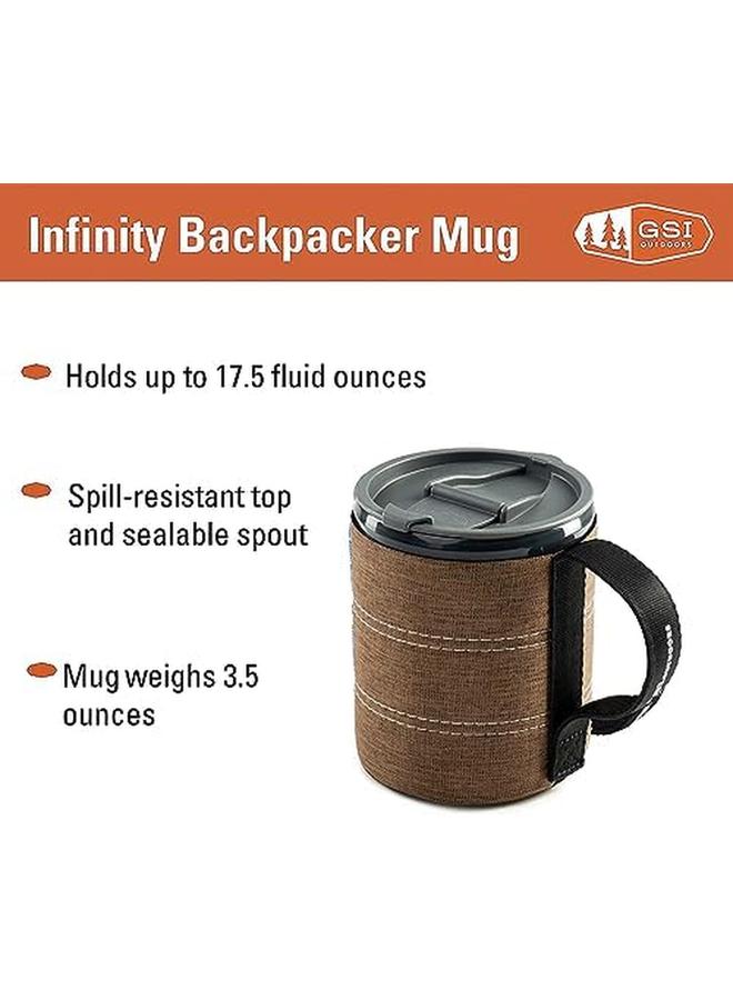 GSI Outdoors Infinity Backpacker Mug I Lightweight Bpa Free Coffee Cup For Travel Camping Gear Backpacking And Outdoors 17 Oz.  - Image 2