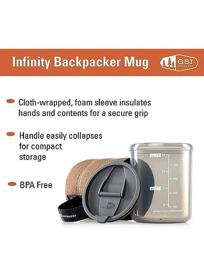 GSI Outdoors Infinity Backpacker Mug I Lightweight Bpa Free Coffee Cup For Travel Camping Gear Backpacking And Outdoors 17 Oz.  - Image 3