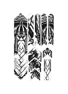 10-Piece Samurai Printed Removable Road Bicycle Sticker