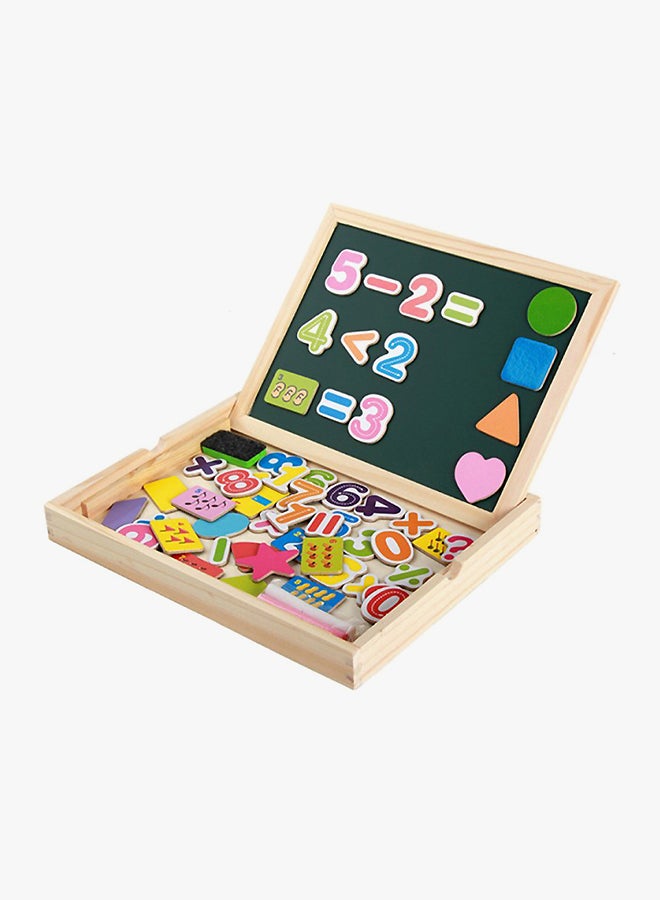 بازل خشبي متعدد الأغراض ماي ماما للأطفال للتعليم المبكر بأشكال أرقام مع لوح للرسم - Image 3
