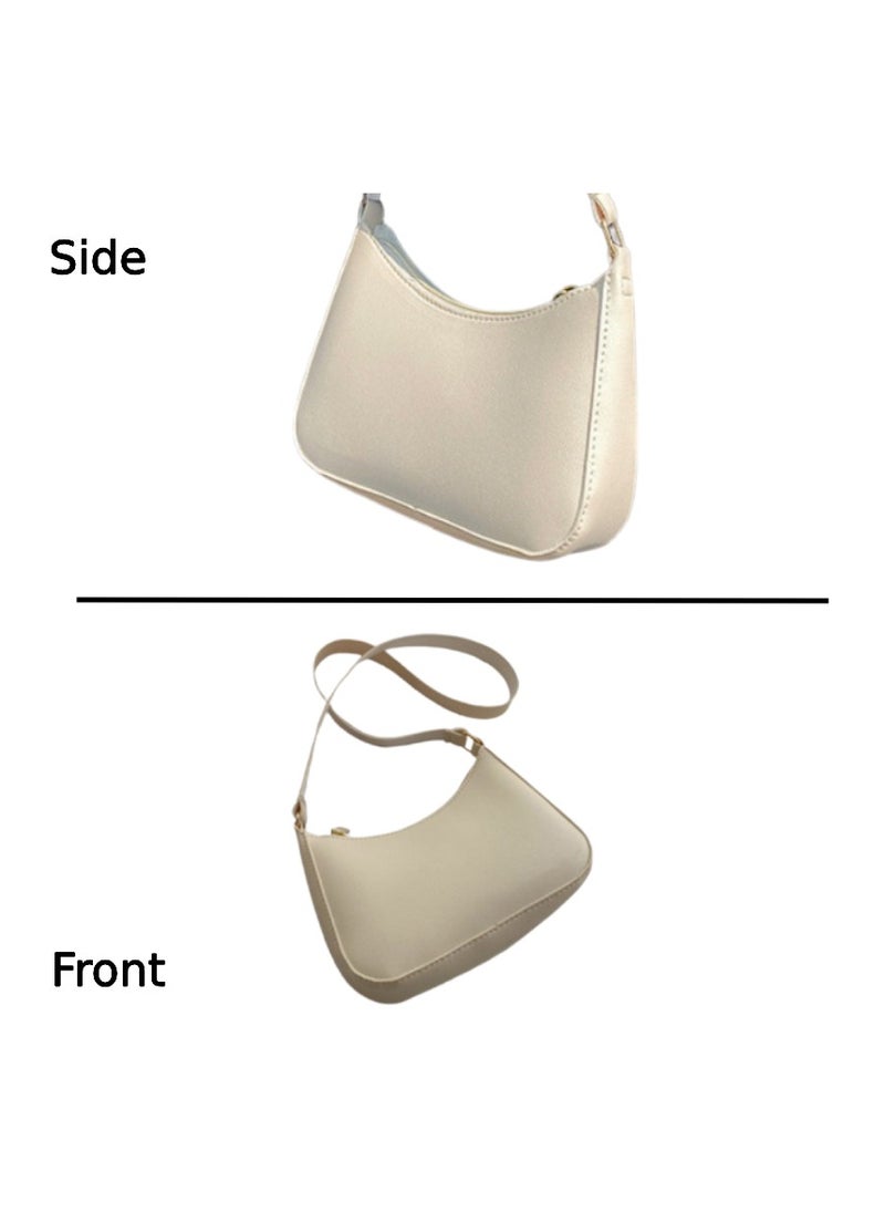 Soko Mesh Chic White Textured Dumpling Shoulder Bag: Trendy Small Square Purse with Fixed Strap - Compact Fashion Accessory for Women's Everyday Adventures, Travel, and Style  - Image 2