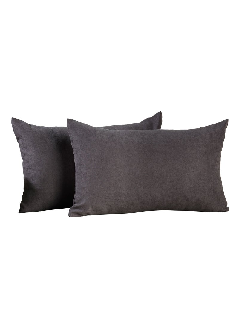 Zeenah Furniture - Decorative Solid Color Invisible Zipper Diamond Cushion Cover Velvet Look Throw Pillow Set of 2 Cases for Chair Couch Bedroom & Livingroom Pillowcase - Image 1