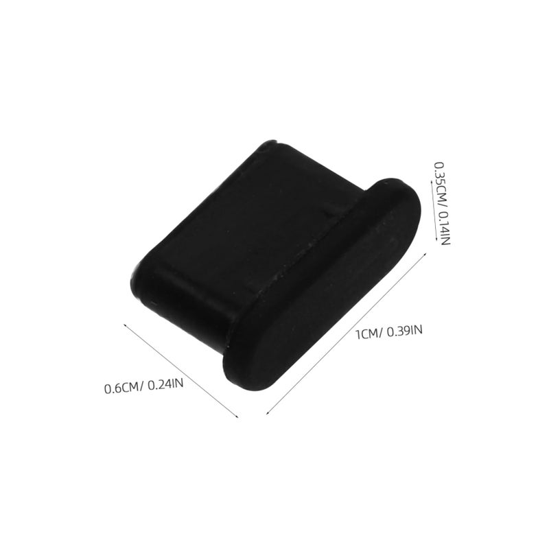 100pcs USB C Port Protector and Speaker Dust Plug Set in Black - Image 3